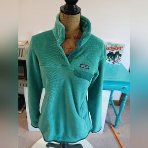 Patagonia Teal Fleece Pullover Sweatshirt